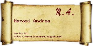 Marosi Andrea névjegykártya