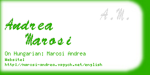andrea marosi business card
